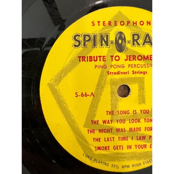Tribute To Jerome Kern Ping Pong Percussion Vinyl Record LP Album S-66-A - Picture 3 of 5